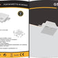 Portafaretto in Gesso da Incasso Quadrato GU10 – Verniciabile, Per Cartongesso, 120×120 mm, Bianco – Senza Lampadina GS-19