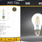 Lampadine LED E27 A60 8W, Confezione da 5 Pezzi, 880LM, 2700K/4000K/6500K, Lampadine in Vetro Trasparente, Luce a 360°, Basso Consumo Energetico, Non Dimmerabili, Modello A60-T8