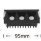Faretto LED da Incasso Rettangolare 6W, 480LM, CRI ≥90, 3 Spot LED, 3000K/4000K/6500K, Fascio 34°, AC 220-240V, Alluminio + PC, per Cartongesso e Controsoffitto, 1 Pezzo, F6W