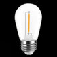 Lampadine LED E27 1W, Confezione da 10 Pezzi, 60LM, Luce Calda 2700K, Lampadine LED Decorative in Vetro Trasparente, Illuminazione 360°, Basso Consumo,Modello S14-1C