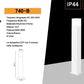 Lampione da Giardino 74cm IP44 per Esterno, Attacco E27, Palo Luce da Esterno in Alluminio, Lampada da Cortile/Viale/Terrazza – Nero/Bianco (Senza Lampadina) 740