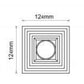 Portafaretto da Incasso in Gesso GU10, Quadrato 124×124 mm, Verniciabile, per Cartongesso, Bianco, IP20 GS-16