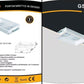 Portafaretto in Gesso da Incasso Doppio GU10 – Verniciabile, Lampada da Soffitto in Cartongesso, Bianco, Foro 255×155 mm GS-21