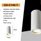 Portafaretto in Gesso Cilindrico da Soffitto | Attacco GU10 | Verniciabile | Bianco | Design Moderno per Cartongesso GS-C140-T