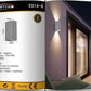 Applique LED da Esterno IP65, Lampada da Parete Moderna Up Down, 2x GU10, Alluminio per Giardino Terrazza Balcone – ES14