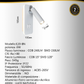 TEKHOME Applique da Parete LED 6W con Interruttore, Lampada da Comodino Orientabile, Luce 3000K-6500K Design Moderno in Alluminio, per Camera da Letto e SoggiornoE20