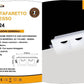 Portafaretto in Gesso da Incasso 2x GU10, Verniciabile, Bianco, Compatibile Cartongesso, Portalampada Incluso, Design Moderno per Soffitto GS-24