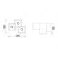 Plafoniera in Gesso da Soffitto a Incasso, 3x GU10, Design Moderno Cubico, Verniciabile, Bianco, per Cartongesso – Lampadine Non Incluse GS-C06-3