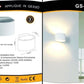 TEKHONE Applique da Parete in Gesso Bianco, Design Moderno Up & Down, Attacco G9, Verniciabile, per Soggiorno Camera Corridoio – GS-E65