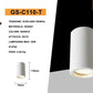Portafaretto in Gesso GU10 da Soffitto, Faretto da Incasso Verniciabile, Design Cilindrico Bianco, per Cartongesso, Lampadina Non Inclusa GS-C110-T