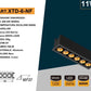 Faretto LED da Incasso Rettangolare 11W, 6 Spot, CRI ≥90, Fascio 24°, Alluminio Nero, Faretti da Incasso per Cartongesso e Controsoffitto, 3000K/4000K/6500K, 1 Pezzo, XTD-6-N