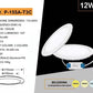 Faretto LED da Incasso Rotondo 12W 1200LM, 3 Colori Selezionabili 3000K 4000K 6500K, Pannello LED Ultrasottile Ø175mm, Foro Ø155mm, Fascio 120°, CRI≥80, 1 Pezzo, P-155A-T3C