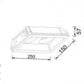 Portafaretto in Gesso da Incasso Doppio GU10 – Verniciabile, Lampada da Soffitto in Cartongesso, Bianco, Foro 255×155 mm GS-21