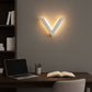 TEKHOME Applique da muro LED 9W design moderno a forma di V, luce regolabile 3000K-6500K, lampada da parete decorativa per soggiorno, corridoio e camera da letto AQ14-B3C