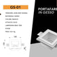 Portafaretto in Gesso da Incasso GU10 – Faretto da Incasso in Gesso Verniciabile, Bianco, IP20, Max 35W, per Controsoffitto Cartongesso GS-01