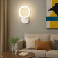 TEKHOME Applique da Parete LED Moderna 9W, Lampada da Parete Bianca Design Rotondo, Luce Calda 3000K / Naturale 4000K / Fredda 6500K, 450LM, per Camera da Letto, Soggiorno e Corridoio E27