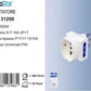 5 Pezzi Adattatore Presa 16A con Spina Schuko, 2 Prese Bipasso 10/16A + Presa Universale, Max 1500W, – Mod. 31250 / 31250N
