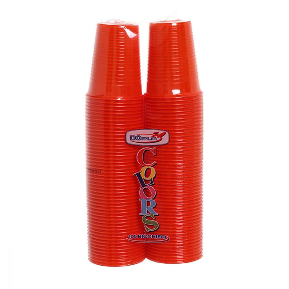 Dopla Colors Bicchieri In Plastica 200ml  100 Pezzi  tutti i colori