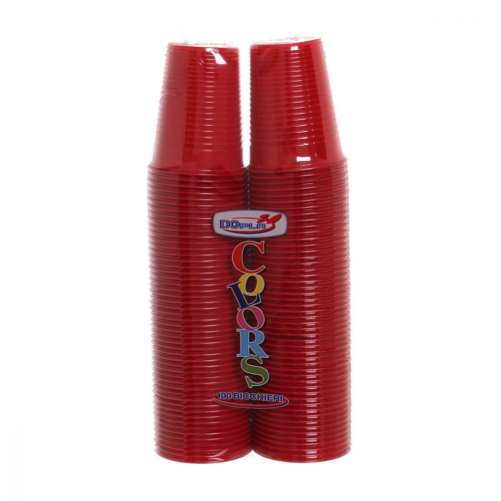 Dopla Colors Bicchieri In Plastica 200ml  100 Pezzi  tutti i colori