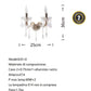 TEKHOME Applique da Muro Classica in Cristallo 2 Luci, Portalampada E14, Lampada da Parete Stile Candelabro, Vari Colori E35