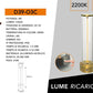 Lampada da Tavolo LED Ricaricabile 3W – Lume Senza Fili 2200K Luce Calda, Touch Control, USB, Design Moderno in Alluminio e Acrilico – Uso Interno D39
