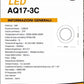 TEKHOME Applique LED da Parete 15W Rotonda Moderna 3 Colori 3000K-6500K Bianca, Lampada da Muro Creativa per Camera da Letto, Soggiorno, Corridoio AQ17-3C