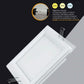 Faretto LED da Incasso Quadrato 9W 780LM, 3 Colori Selezionabili 3000K 4000K 6500K, Pannello LED 120x120mm, Foro 95x95mm, Fascio 120°, CRI≥80, 1 Pezzo, P-94E-Q3C