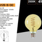 Lampadine LED E27 G125 4W, Confezione da 5 Pezzi, Globo XL Ø125mm, Luce Calda 2500K, 330LM, Vetro Ambrato con Design Spiral, Illuminazione a 360°, Basso Consumo Energetico, G125-S-OC