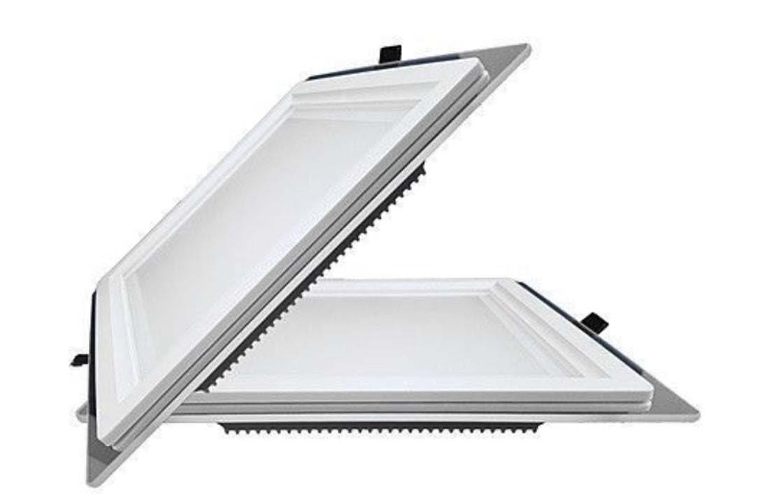 Pannello LED da Incasso Quadrato 24W 2400LM 3000K Luce Calda, Faretto LED da Soffitto 240x240mm, Foro 205x205mm, Pannello da Incasso per Cartongesso, 1 Pezzo, P205E-QC