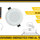 Faretto LED da Incasso Rotondo 6W 3000K 600LM, Pannello LED da Soffitto con Driver Incluso, Foro 75 mm, Diametro 100 mm, Luce Calda, Angolo 120°, 1 Pezzo, P-75E-TC