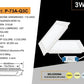 Faretto LED da Incasso Quadrato 3W 210LM, 3 Colori Selezionabili 3000K 4000K 6500K, Pannello LED Ultrasottile 90x90mm, Foro 70x70mm, Fascio 120°, CRI≥80, 1 Pezzo, P-73A-Q3C
