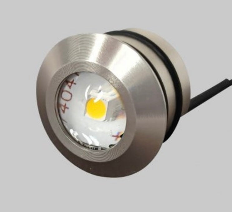 5 Pezzi, Mini Faretti LED da Incasso 24V DC 1W, Foro Ø20 mm, 80 lm, CRI≥80, Fascio 60°, Cavo 2 m, Faretti LED per Mobili, Cucina, Camper, Barca e Vetrine, Modello 24V-20