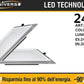 Pannello LED da Incasso Quadrato 24W 2400LM 3000K Luce Calda, Faretto LED da Soffitto 240x240mm, Foro 205x205mm, Pannello da Incasso per Cartongesso, 1 Pezzo, P205E-QC