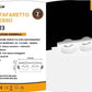 Portafaretto in Gesso da Incasso 2xGU10, Faretto Doppio per Cartongesso Verniciabile, Bianco, Portalampada Incluso (Lampadine Non Incluse) GS-23