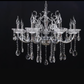 TEKHOME Lampadario Sospeso a 8 Luci Stile Candela con Cristalli, Design Classico, Attacco E14 40W, per Sale da Pranzo, Disponibile in Oro e Cromo (Senza Lampadine) A19