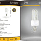 Lampadine LED E14 7W, Confezione da 6 Pezzi, 630LM, Luce Calda 3000K / Naturale 4000K / Fredda 6500K, Mini Lampadina LED E14, Emissione 360°, CRI>80, Basso Consumo,Modelli 2U-02T