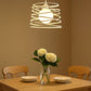 Lampadario a Sospensione E27 Moderno, Lampada a Soffitto Design Industriale in Metallo per Cucina Isola Tavolo da Pranzo, Stile Minimal con Paralume a Spirale, No Lampadina A08