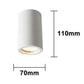 Portafaretto in Gesso GU10 da Soffitto, Faretto da Incasso Verniciabile, Design Cilindrico Bianco, per Cartongesso, Lampadina Non Inclusa GS-C110-T