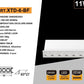 Faretto LED da Incasso Rettangolare 11W, 6 Spot, CRI ≥90, Fascio 24°, Alluminio Bianco, Faretti da Incasso per Cartongesso e Controsoffitto, 3000K/4000K/6500K, 1 Pezzo, XTD-6-B