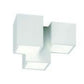 Plafoniera in Gesso da Soffitto a Incasso, 3x GU10, Design Moderno Cubico, Verniciabile, Bianco, per Cartongesso – Lampadine Non Incluse GS-C06-3