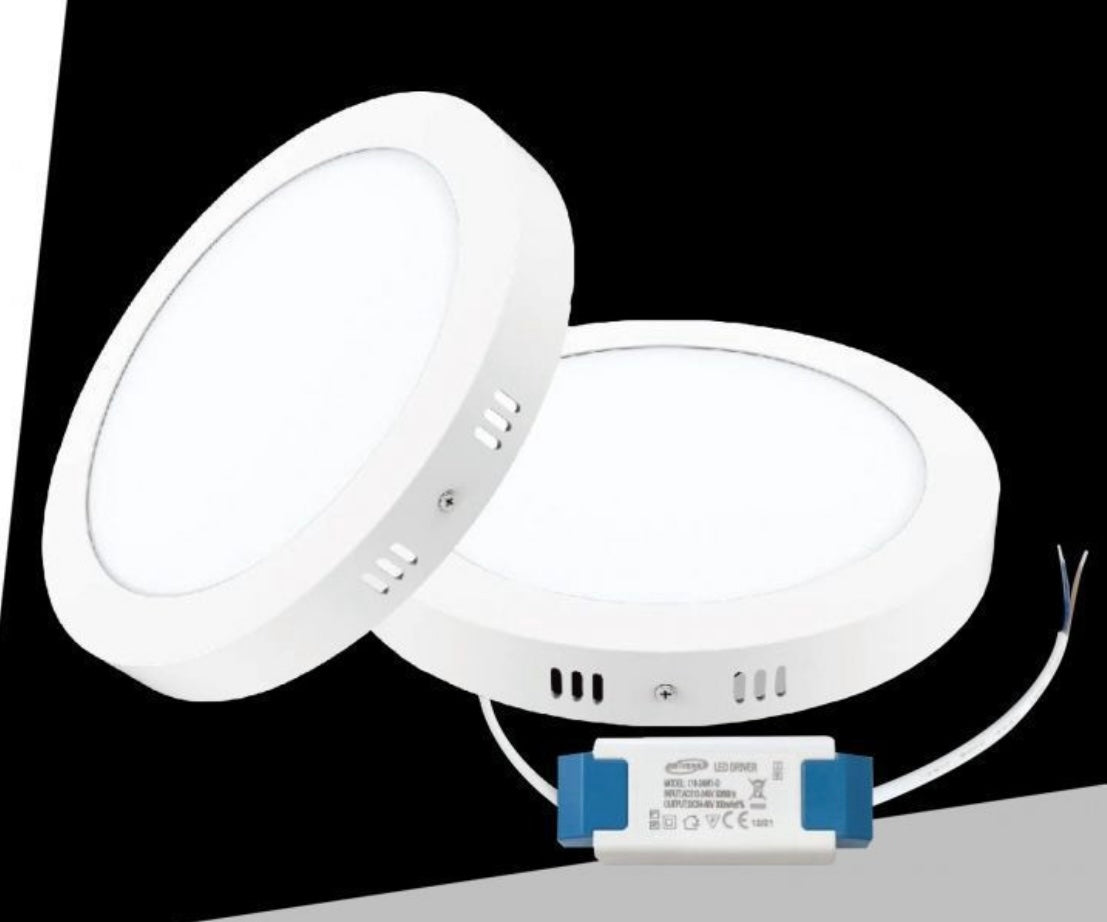 Pannello LED Rotondo da Soffitto 12W 1200LM, 3 Temperature Colore Selezionabili 3000K 4000K 6500K, Plafoniera LED Ø170mm, Altezza 35mm, Fascio 120°, CRI≥80, IP20, 1 Pezzo, P-170B-T3C
