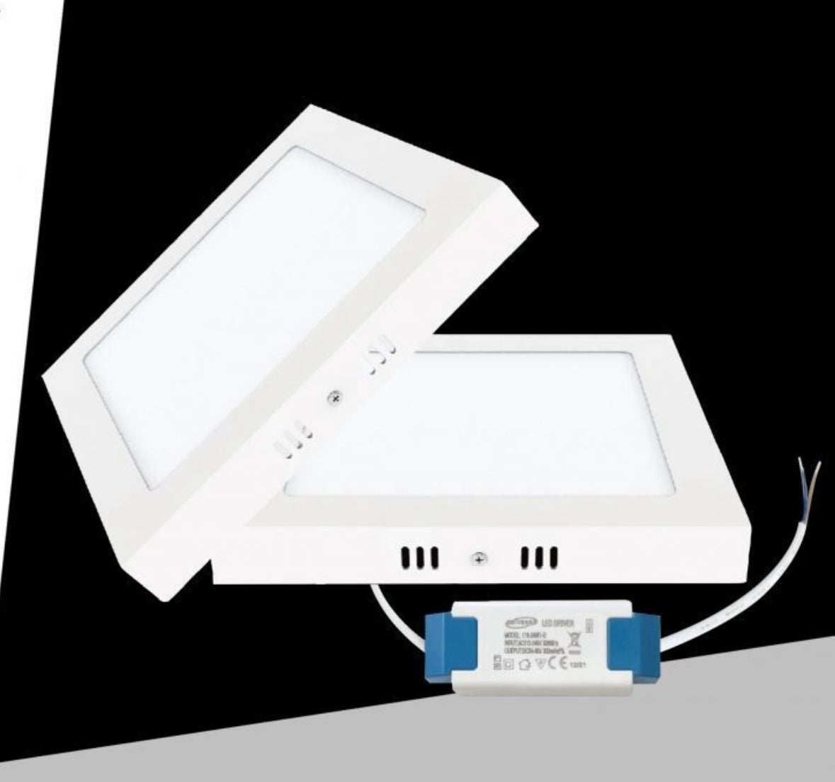 Pannello LED Quadrato da Soffitto 12W 1200LM, 3 Temperature Colore Selezionabili 3000K 4000K 6500K, Plafoniera LED 170x170mm, Altezza 35mm, Fascio 120°, CRI≥80, IP20, 1 Pezzo, P-170B-Q3C