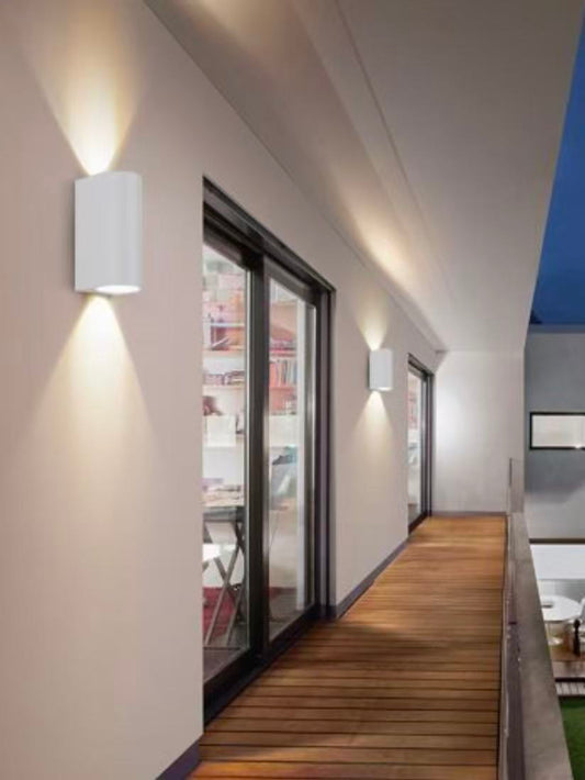 Applique LED da Esterno IP65, Lampada da Parete Moderna Up Down, 2x GU10, Alluminio per Giardino Terrazza Balcone – ES14