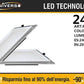 Pannello LED da Incasso Quadrato 24W 2400LM 6500K Luce Fredda, Faretto LED da Soffitto 240x240mm, Foro 205x205mm, Pannello da Incasso per Cartongesso, 1 Pezzo, P205E-QF