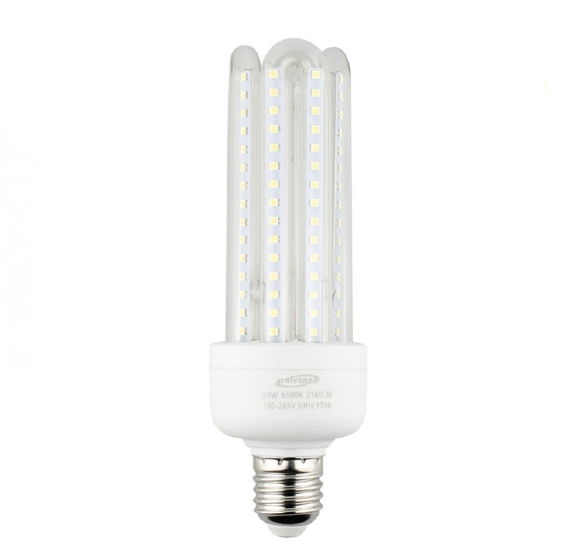 Lampadine LED E27 24W, Confezione da 6 Pezzi, 2160LM, 3000K Luce Calda, Lampadina LED a Mais, Fascio Luminoso 360°, CRI>80, Basso Consumo Energetico, Non Dimmerabile, Modello 4U-04TC