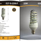 Lampadine LED E27 22W, Confezione da 10 Pezzi, 2200LM, 3000K/4000K/6500K, Luce Calda, Naturale e Fredda, Lampadina LED a Spirale, CRI>80, Illuminazione 360°, Risparmio Energetico, E27-S-22W