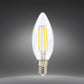 Lampadine LED E14 4W, Confezione da 5 Pezzi, 440LM, 3000K/4000K/6500K, Lampadine LED Decorative in Vetro Trasparente, Luce a 360°, Basso Consumo, Non Dimmerabili, Modello C35-TN