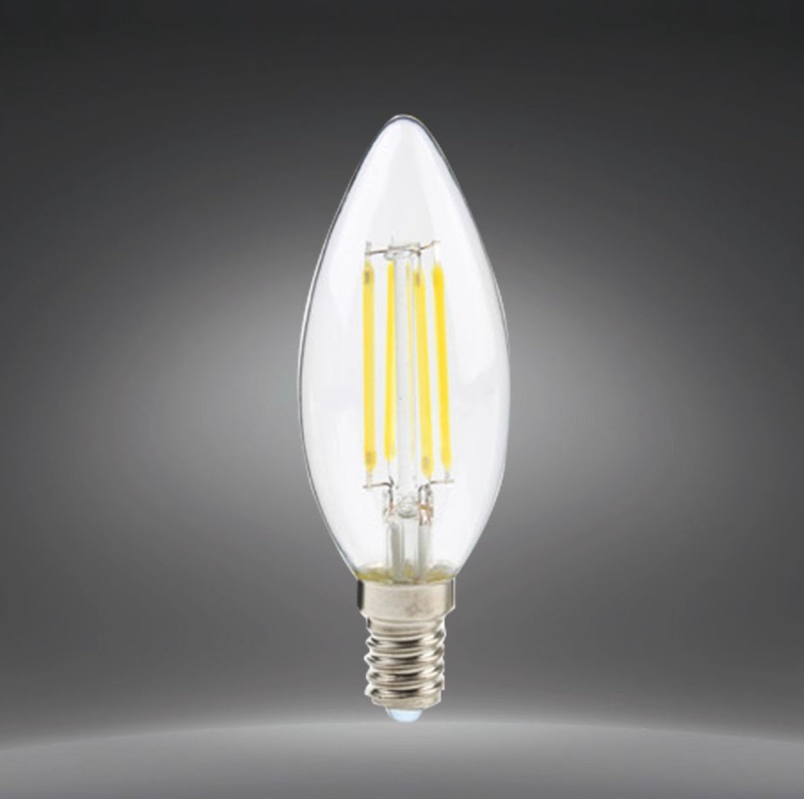 Lampadine LED E14 4W, Confezione da 5 Pezzi, 440LM, 3000K/4000K/6500K, Lampadine LED Decorative in Vetro Trasparente, Luce a 360°, Basso Consumo, Non Dimmerabili, Modello C35-TN