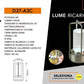 Lampada LED da Tavolo Ricaricabile 3W – Luce Portatile Touch con 3 Temperature di Colore, Batteria 2000mAh, Design Moderno in Alluminio e Acrilico – Uso Interno D37