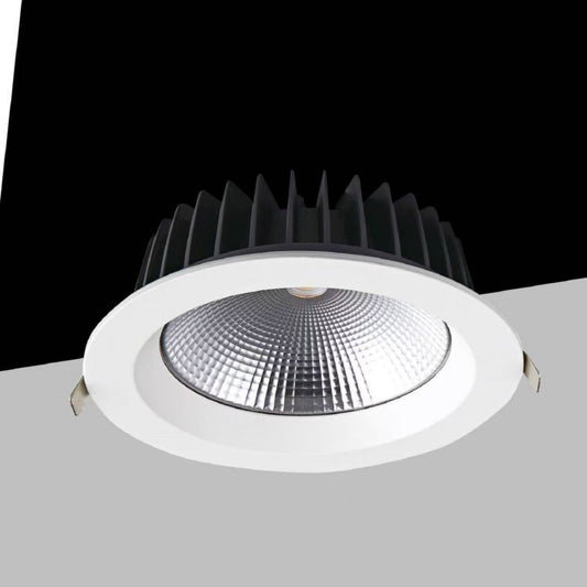 Faretto LED da Incasso 40W 4350LM, Downlight LED Rotondo da Soffitto Ø230mm, CRI>90, Fascio 90°, Bianco e Nero, Luce Naturale 4000K, IP20, TD08K40-N